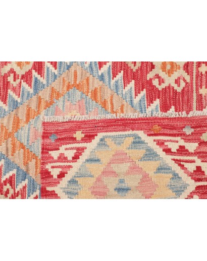 Tappeto Kilim Afghanistan marrone rosso 131x173