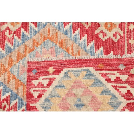 Tappeto Kilim Afghanistan marrone rosso 131x173