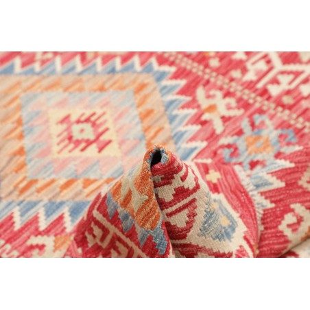 Tappeto Kilim Afghanistan marrone rosso 131x173