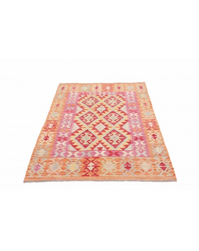 Tappeto Kilim Afghanistan marrone giallo 102x156