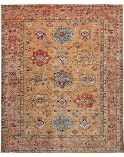 Tappeto Kazak Fine Pakistan marrone grigio 253x307