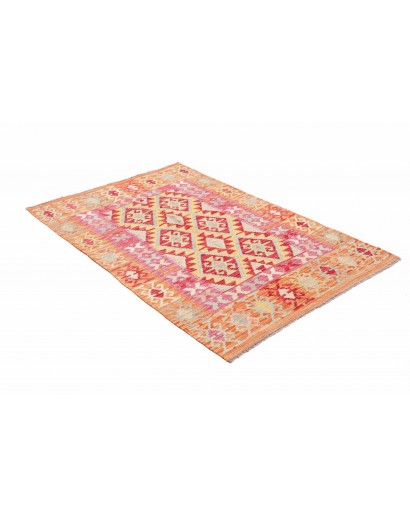 Tappeto Kilim Afghanistan marrone giallo 102x156