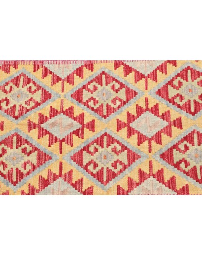 Tappeto Kilim Afghanistan marrone giallo 102x156