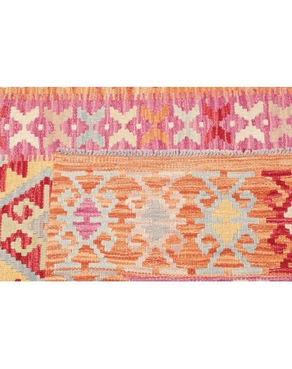 Tappeto Kilim Afghanistan marrone giallo 102x156