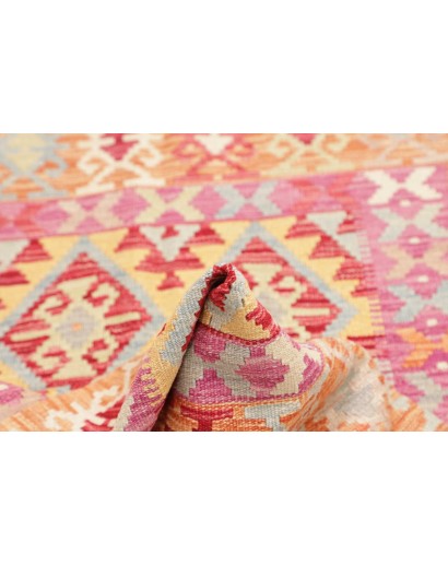 Tappeto Kilim Afghanistan marrone giallo 102x156