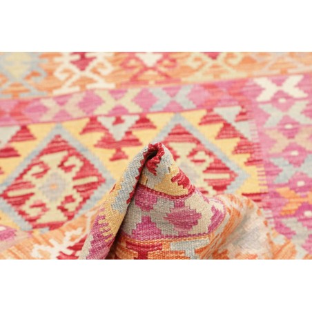 Tappeto Kilim Afghanistan marrone giallo 102x156