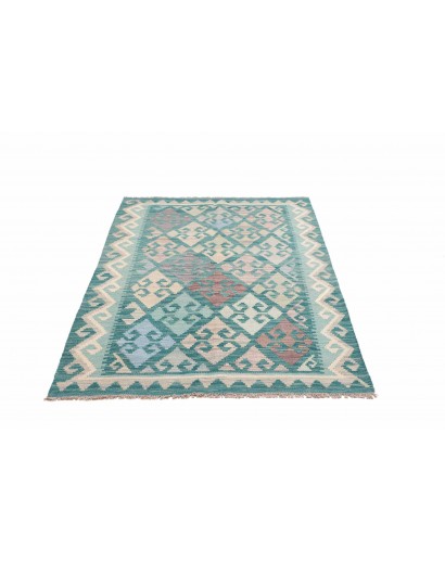 Tappeto Kilim Afghanistan beige blu 102x149