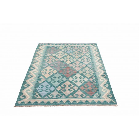 Tappeto Kilim Afghanistan beige blu 102x149