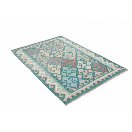 Tappeto Kilim Afghanistan beige blu 102x149