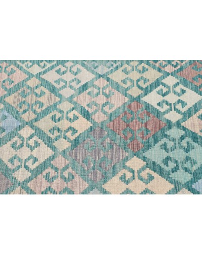 Tappeto Kilim Afghanistan beige blu 102x149