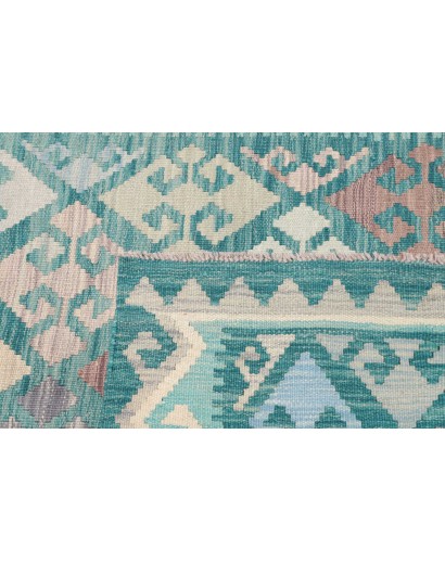 Tappeto Kilim Afghanistan beige blu 102x149