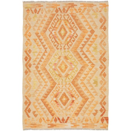 Tappeto Kilim Afghanistan marrone arancione 98x147