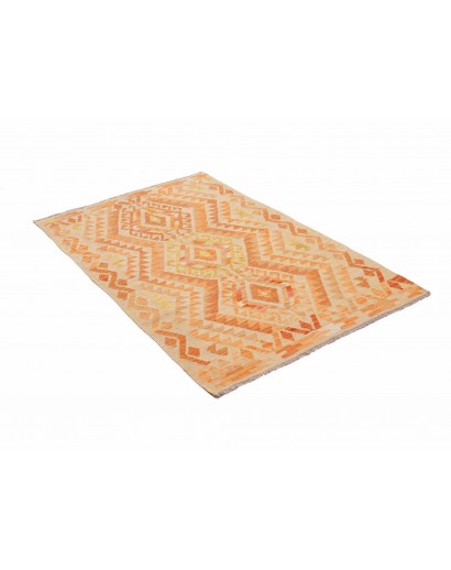 Tappeto Kilim Afghanistan marrone arancione 98x147