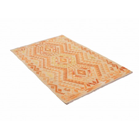 Tappeto Kilim Afghanistan marrone arancione 98x147