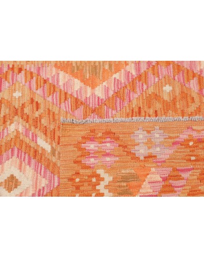 Tappeto Kilim Afghanistan arancione rosso 97x154