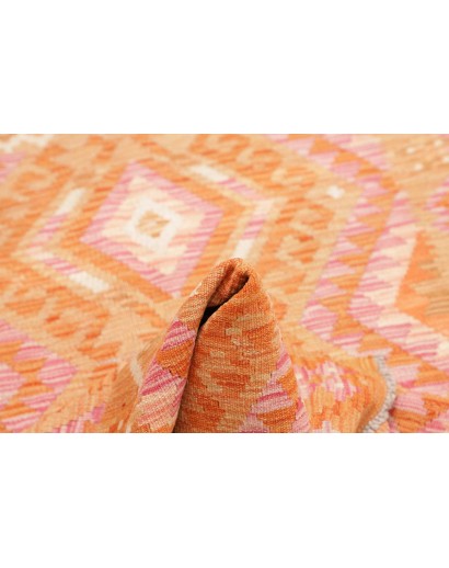 Tappeto Kilim Afghanistan arancione rosso 97x154