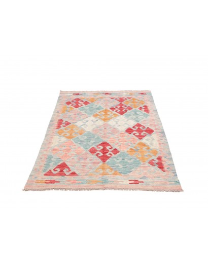 Tappeto Kilim Afghanistan beige rosso 101x149