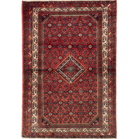 Tappeto Hamadan Persia grigio marrone 98x143