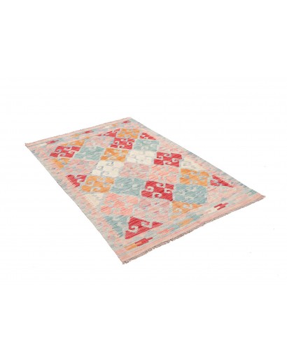 Tappeto Kilim Afghanistan beige rosso 101x149