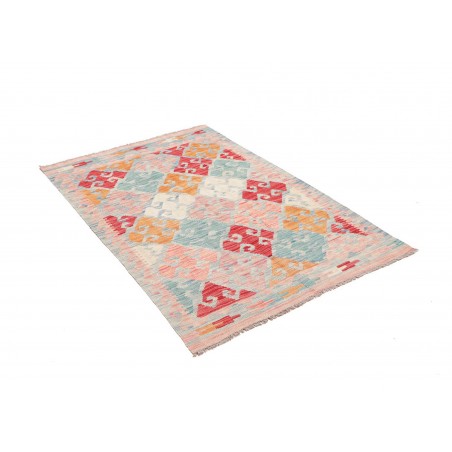 Tappeto Kilim Afghanistan beige rosso 101x149