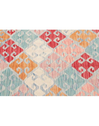 Tappeto Kilim Afghanistan beige rosso 101x149