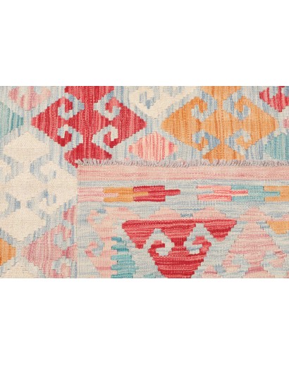 Tappeto Kilim Afghanistan beige rosso 101x149