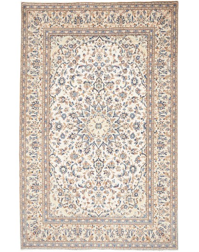 Tappeto Kashan Persia bianco grigio 196x300