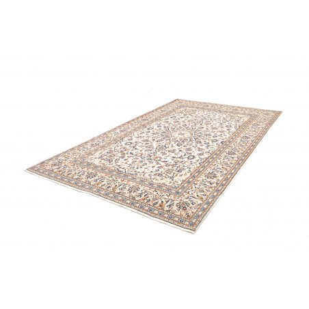 Tappeto Kashan Persia bianco grigio 196x300