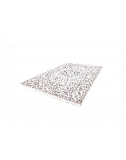Tappeto Kashan Persia bianco azzurro 197x300