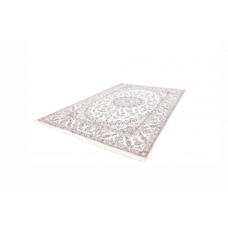 Tappeto Kashan Persia bianco azzurro 197x300