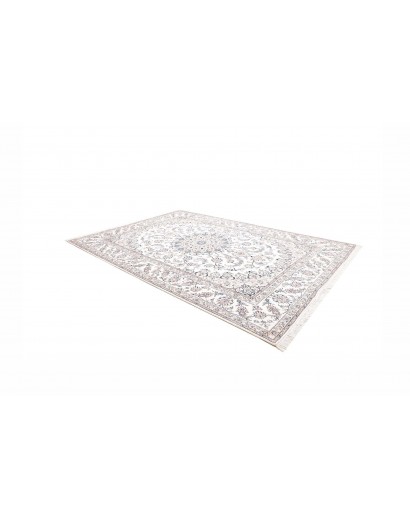 Tappeto Kashan Persia bianco azzurro 197x300