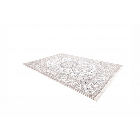 Tappeto Kashan Persia bianco azzurro 197x300