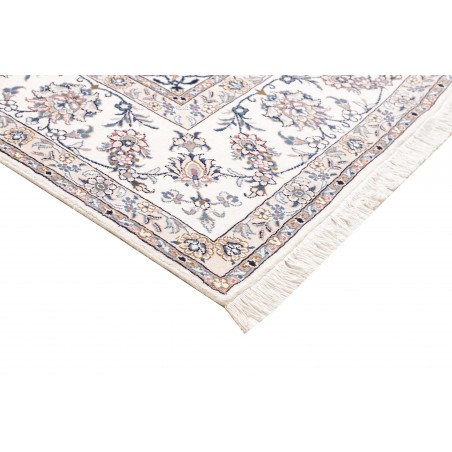 Tappeto Kashan Persia bianco azzurro 197x300