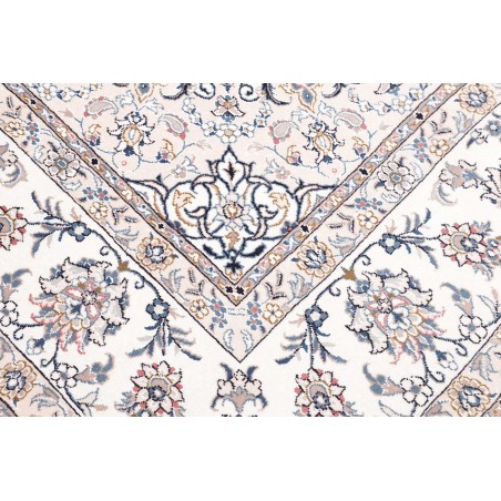 Tappeto Kashan Persia bianco azzurro 197x300
