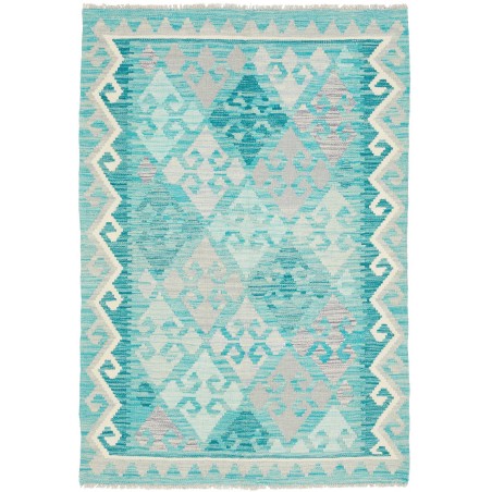 Tappeto Kilim Afghanistan beige bianco 104x153