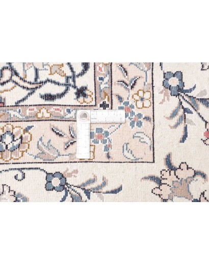 Tappeto Kashan Persia bianco azzurro 197x300