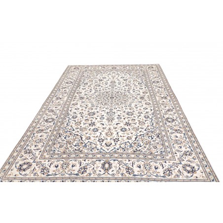 Tappeto Kashan Persia bianco grigio 200x303