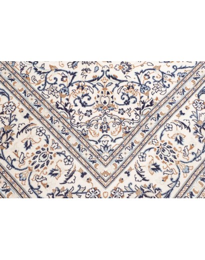 Tappeto Kashan Persia bianco grigio 200x303