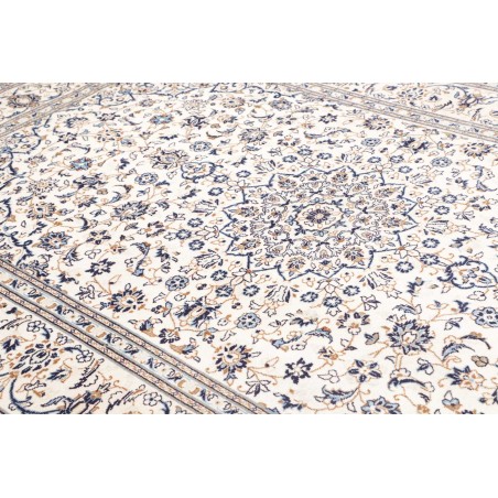 Tappeto Kashan Persia bianco grigio 200x303