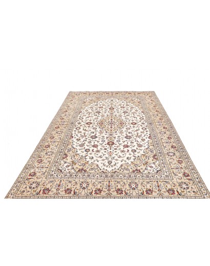 Tappeto Kashan Persia bianco verde 197x300