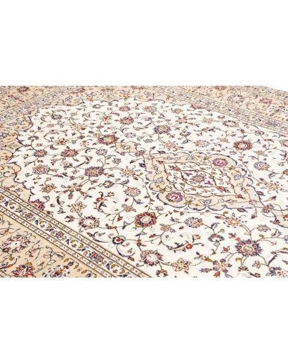 Tappeto Kashan Persia bianco verde 197x300
