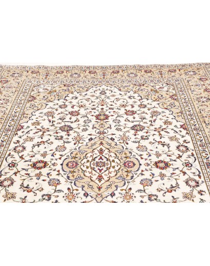 Tappeto Kashan Persia bianco verde 197x300