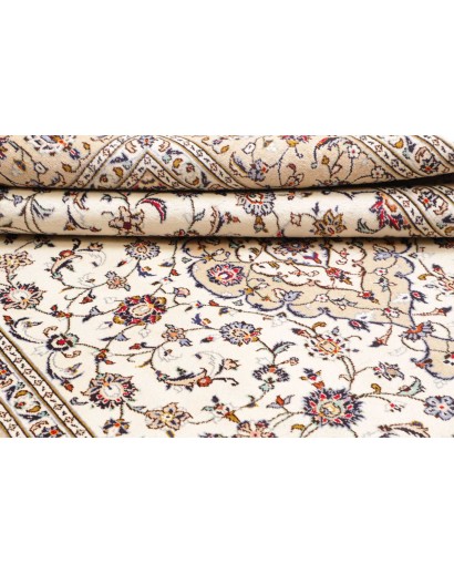 Tappeto Kashan Persia bianco verde 197x300