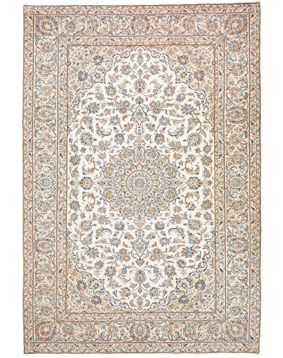 Tappeto Kashan Persia bianco marrone 200x300