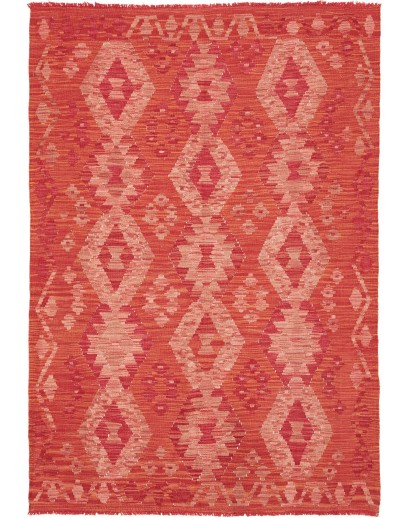 Tappeto Kilim Afghanistan rosso marrone 122x181
