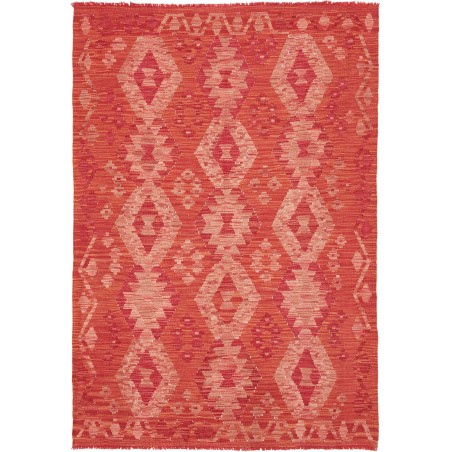Tappeto Kilim Afghanistan rosso marrone 122x181