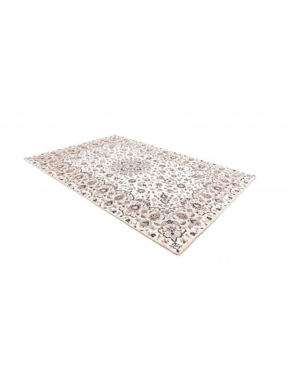 Tappeto Kashan Persia bianco grigio 197x300