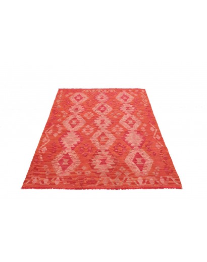 Tappeto Kilim Afghanistan rosso marrone 122x181