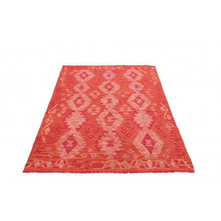 Tappeto Kilim Afghanistan rosso marrone 122x181