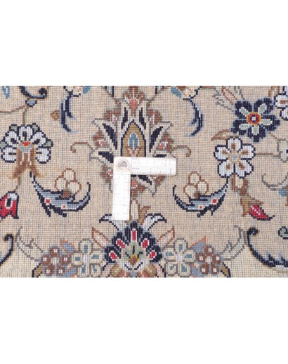 Tappeto Kashan Persia bianco grigio 197x300